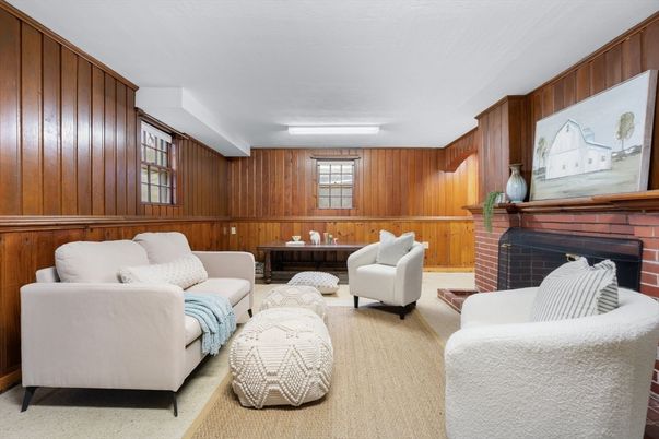 Fireplace, Interior, Living room, Wooden Walls
