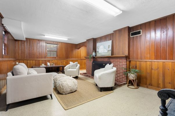 Fireplace, Interior, Living room, Wooden Walls