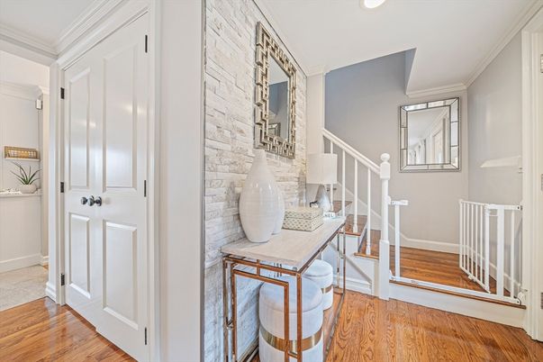 Interior, Recessed Lighting, Stone Walls, Wood Texture Flooring
