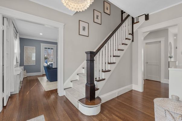 Chandelier, Interior, Recessed Lighting, Wood Texture Flooring