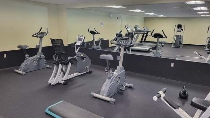 Fitness Equipment, Gym, Interior, Recessed Lighting