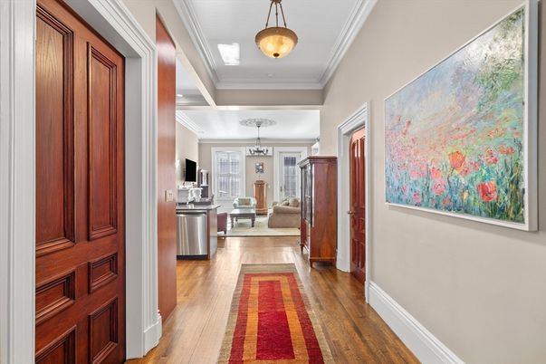 Interior, Kitchen, Pendant Lights, Stainless Steel Appliances, Wood Texture Flooring