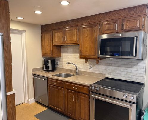 Interior, Kitchen, Recessed Lighting, Stainless Steel Appliances