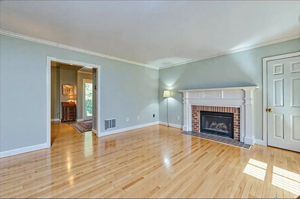 Empty room, Fireplace, Interior, Wood Texture Flooring
