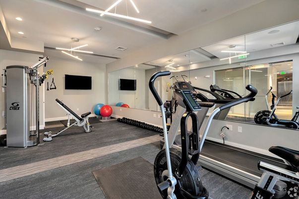 Fitness Equipment, Gym, Interior, Recessed Lighting