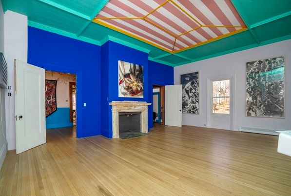 Empty room, Fireplace, Interior, Wood Texture Flooring