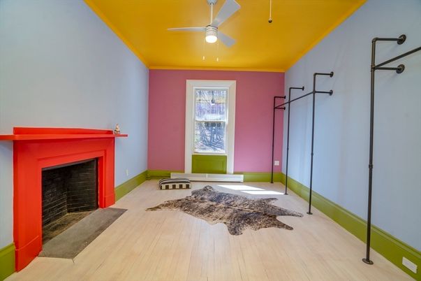 Empty room, Fireplace, Interior, Wood Texture Flooring
