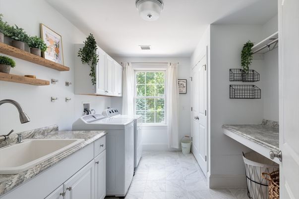 Bathroom, Interior, Marble, Washer
