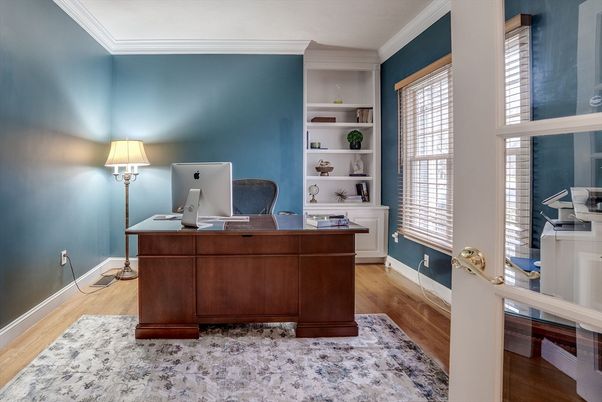 Home Office, Interior, Wood Texture Flooring