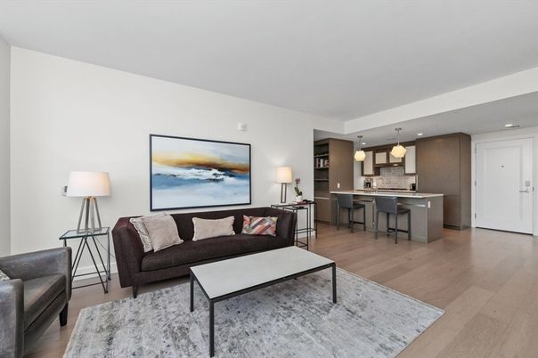 Interior, Kitchen, Living room, Pendant Lights, Recessed Lighting, Wood Texture Flooring