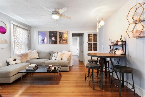 Dining room, Interior, Living room, Pendant Lights, Wood Texture Flooring
