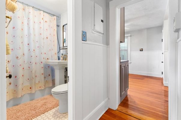 Bathroom, Interior, Wood Texture Flooring