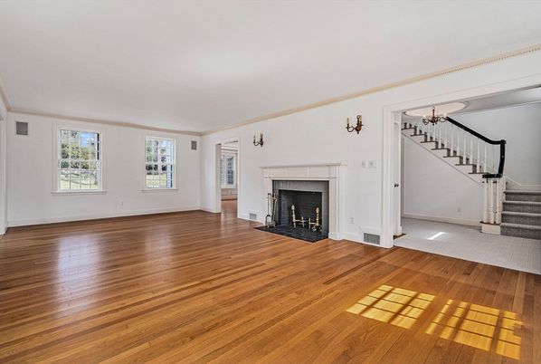 Empty room, Fireplace, Interior, Wood Texture Flooring
