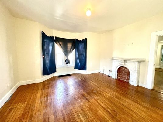 Empty room, Fireplace, Interior, Wood Texture Flooring