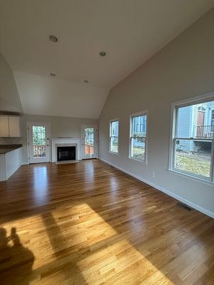 Empty room, Fireplace, Interior, Wood Texture Flooring