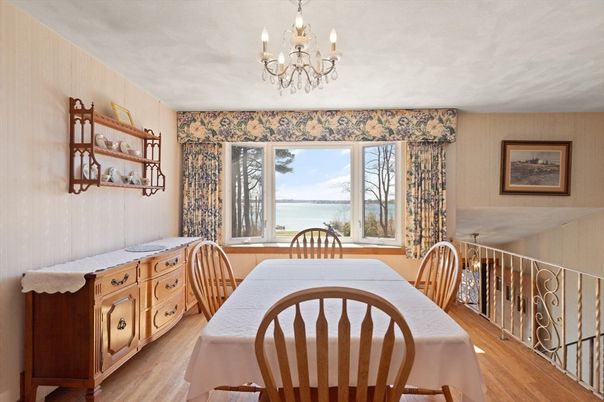 Chandelier, Dining room, Interior, Water, Wood Texture Flooring