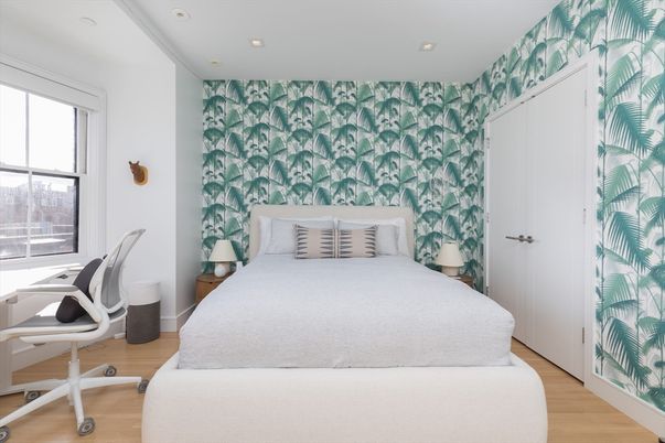 Bedroom, Home Office, Interior, Recessed Lighting, Wood Texture Flooring