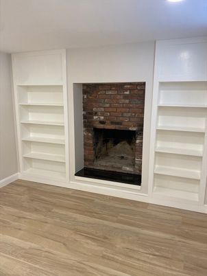 Fireplace, Interior, Stone Walls, Wood Texture Flooring