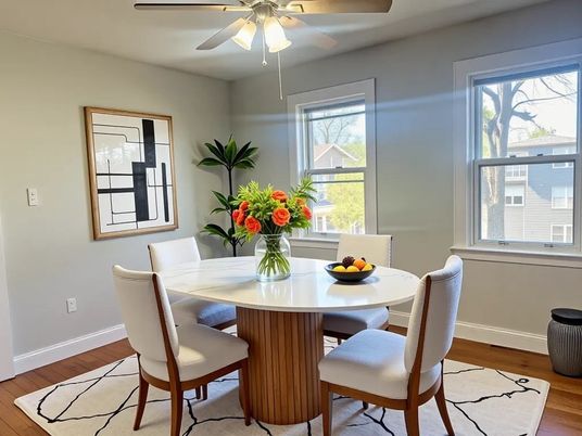 Dining room, Interior, Wood Texture Flooring