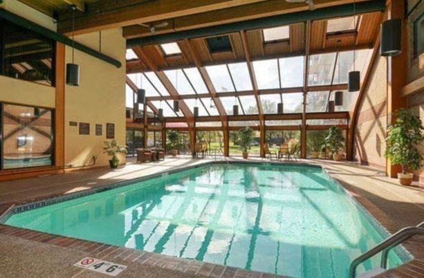 Interior, Pool, Wooden Beams