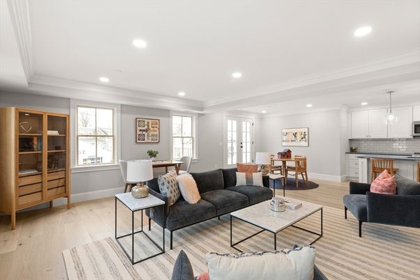 Dining room, Interior, Kitchen, Living room, Pendant Lights, Recessed Lighting, Wood Texture Flooring