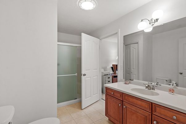 Bathroom, Dual Sink Vanities, Glass Shower, Interior