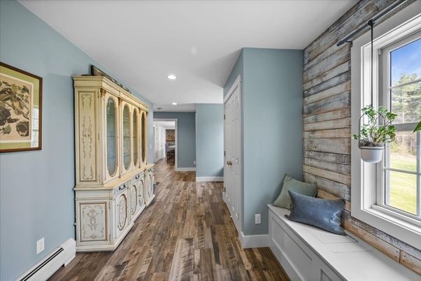 Interior, Recessed Lighting, Wood Texture Flooring, Wooden Walls