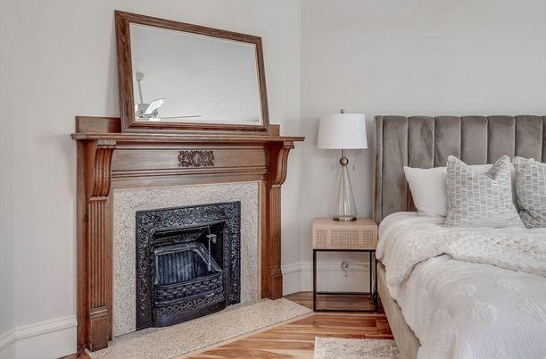Fireplace, Interior, Wood Texture Flooring