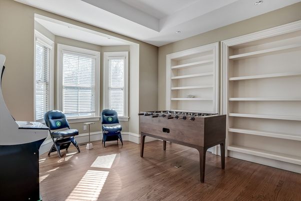 Game Room, Interior, Recessed Lighting, Wood Texture Flooring