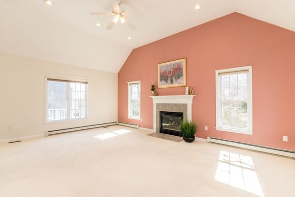 Empty room, Fireplace, Interior, Recessed Lighting