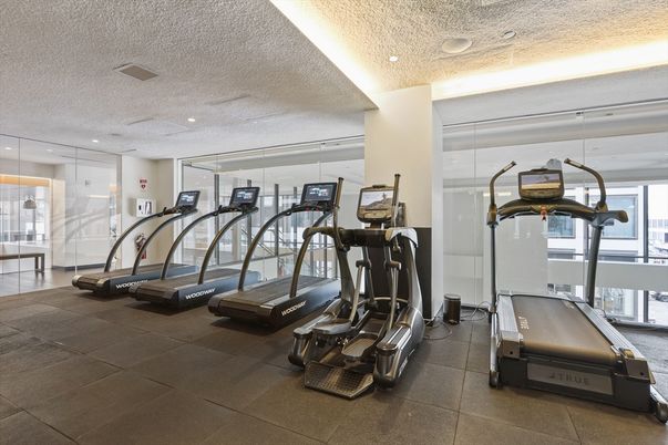 Fitness Equipment, Gym, Interior, Recessed Lighting