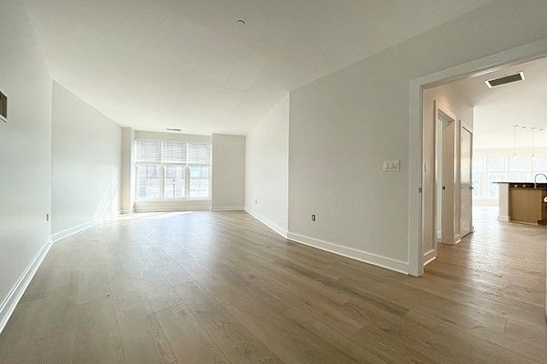 Empty room, Interior, Pendant Lights, Recessed Lighting, Wood Texture Flooring