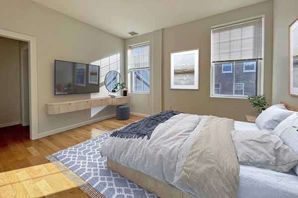 Bedroom, Interior, Wood Texture Flooring