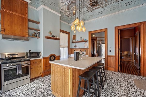 Interior, Kitchen, Pendant Lights, Stainless Steel Appliances