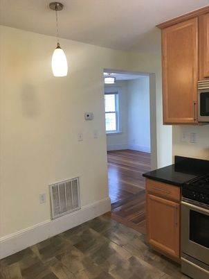 Interior, Kitchen, Pendant Lights, Wood Texture Flooring