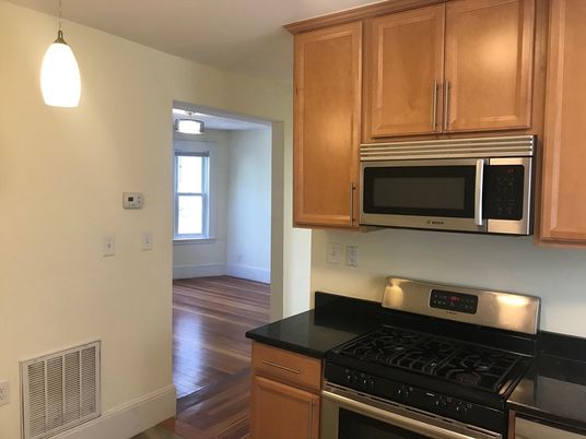 Interior, Kitchen, Pendant Lights, Wood Texture Flooring