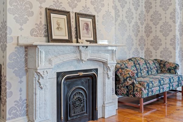 Fireplace, Interior, Wood Texture Flooring