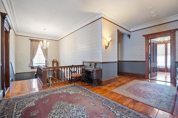 Chandelier, Home Office, Interior, Wood Texture Flooring