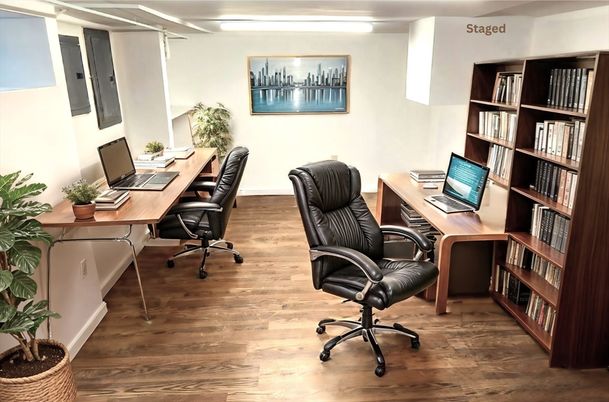 Home Office, Interior, Wood Texture Flooring
