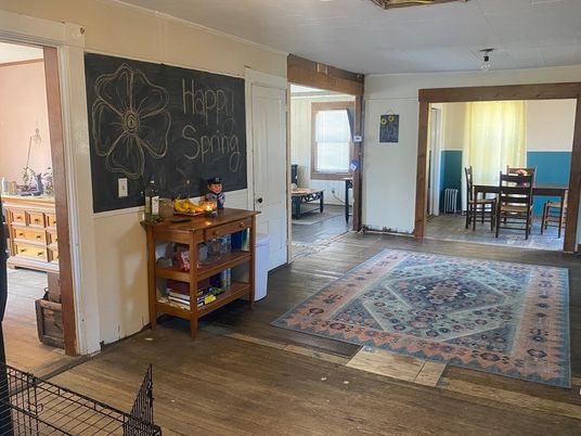 Dining room, Interior, Wood Texture Flooring