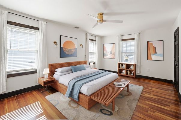 Bedroom, Interior, Wood Texture Flooring