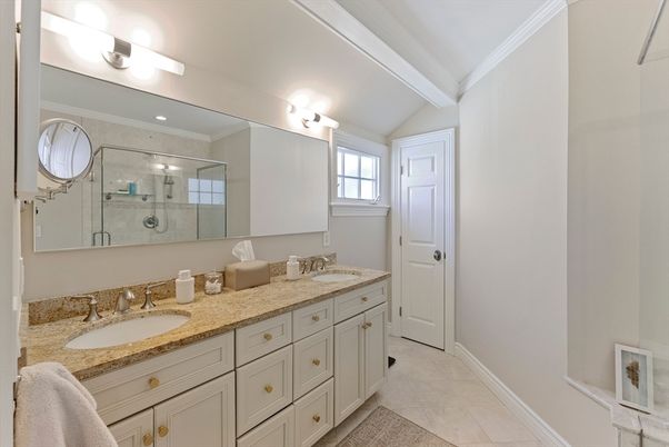 Bathroom, Dual Sink Vanities, Glass Shower, Interior