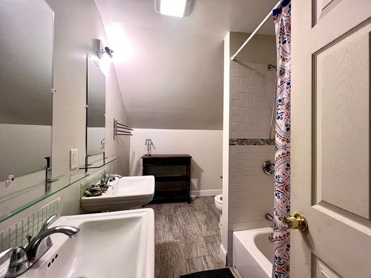 Bathroom, Interior, Wood Texture Flooring