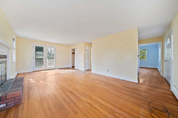 Empty room, Fireplace, Interior, Wood Texture Flooring
