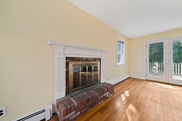 Empty room, Fireplace, Interior, Wood Texture Flooring