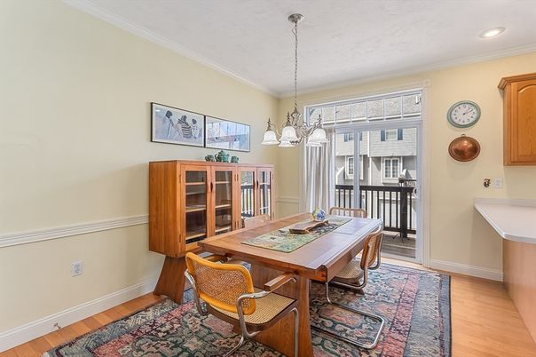 Chandelier, Dining room, Interior, Recessed Lighting, Wood Texture Flooring
