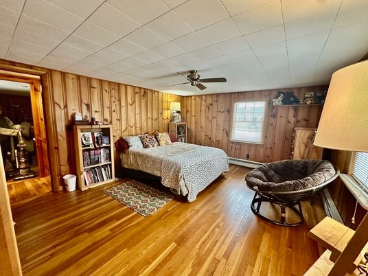 Bedroom, Interior, Wood Texture Flooring, Wooden Walls