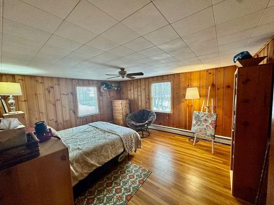Bedroom, Interior, Wood Texture Flooring, Wooden Walls