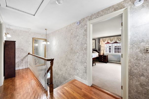Bedroom, Interior, Pendant Lights, Wood Texture Flooring
