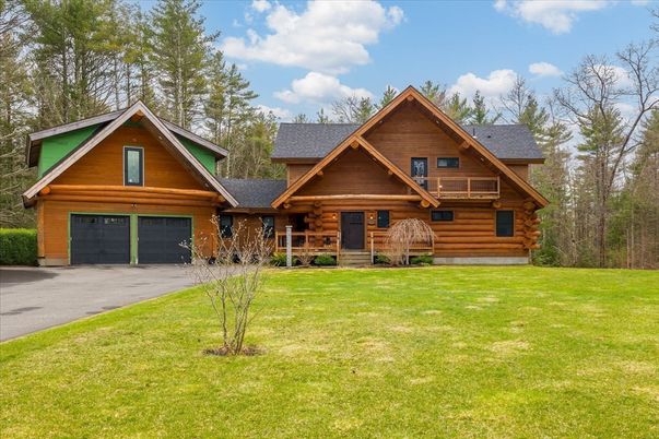 Attached, Backyard, Exterior, Facade, Log Home